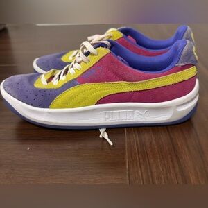 Puma GV Special NM sneakers sulphur spring, and fuchsia purple colorway size 6